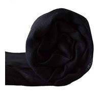 GroupB Tissu Sikh Turban fabriqué à partir de Tissu Malmal pour Hommes, garçons et Femmes de Couleur Noire, 6,5 mètres