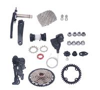 Groupe 9 vitesses, kit de dérailleur avec volant d'inertie 50T, pédalier et dérailleur accessoires pour modification (plateau 36T)