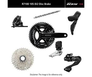 Groupe complet Shimano 105 Di2 R7100 52x36T Noir