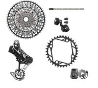 Groupe complet vélo axs t-type clip-on Sram XX 104BCD 36DTS 165 10/52 Noir