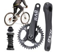 Groupe Corpédalier Mountain Bike,170 mm Piévelle creuse Intégré Prise Fixe | Pour Vélo Montagne et Trajet Ville avec Mouvement Central Alliage D'aluminium