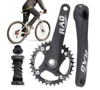 Groupe Courant Vélo de Route - 170 mm Piévelle creuse Intégré Prise Fixe - Pour Vélo Montagne et Trajet Ville avec Mouvement Central D'aluminium