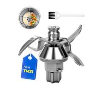 Groupe Couteaux Lame Compatible avec Thermomix TM31, Couteau Mélangeur en Acier Inoxydable, Accessoire de Remplacement pour Robot de Cuisine