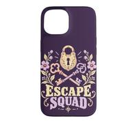 Groupe d'amis avec Escape Room Squad Puzzle Game Coque pour iPhone 15