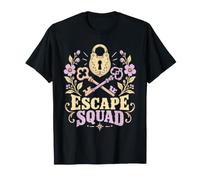 Groupe d'amis avec Escape Room Squad Puzzle Game T-Shirt