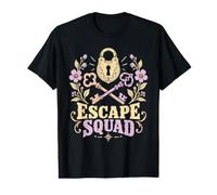 Groupe d'amis avec Escape Room Squad Puzzle Game T-Shirt Graphique avec Valeur