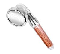 Groupe DDC Pommeau de Douche Ionique Éco Pression - Douchette SPA avec Billes Filtrantes Naturelles - Filtration Anti-Chlore - Économie d’Eau - Tourmaline Germanium Céramique