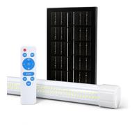 Groupe DDC Reglette LED Solaire Extérieur 4000K - Éclairage Garage, Terrasse, Abri - 3 Tailles, Télécommande, Autonome Jusqu’à 12h, IP54 Étanche, Sans Fil (27 CM)