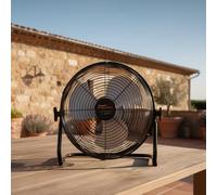 Groupe DDC Ventilateur de Table Silencieux - 3 Vitesses - Recharge USB et Solaire - Autonomie 12h - Compact Portable - Ventilateur de Bureau et Extérieur