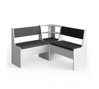 Vicco Groupe de banquettes d'angle Roman, Blanc, 120x120cm sans Table, adapté à Une Installation d’Angle dans Les Cuisines et Les salles à Manger