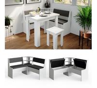 Vicco Groupe de banquettes d'angle Roman, Blanc, 120x120cm sans Table, adapté à Une Installation d’Angle dans Les Cuisines et Les salles à Manger