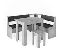 Vicco Groupe de banquettes d'angle Roman, Béton, 150x120cm avec Table, adapté à Une Installation d’Angle dans Les Cuisines et Les salles à Manger