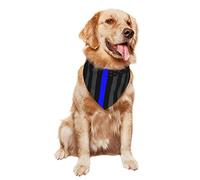 Groupe De Drapeaux Thin Blue Line Bavoir Bandana Triangulaire pour Animal Polyester Triangle pour Chiens Ajustable Bandanas Chien Chats for Chiens De Petite, Moyenne Et Grande Taille