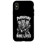 Groupe de Heavy Metal Cat Punk Purrgatory Nine Lives Music Cats Coque pour iPhone X/XS