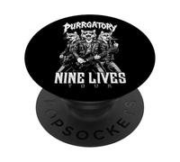 Groupe de Heavy Metal Cat Punk Purrgatory Nine Lives Music Cats PopSockets PopGrip Adhésif