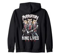 Groupe de Heavy Metal Cat Punk Purrgatory Nine Lives Music Cats Sweat à Capuche