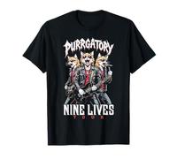 Groupe de Heavy Metal Cat Punk Purrgatory Nine Lives Music Cats T-Shirt