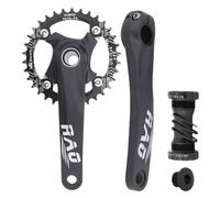 Groupe de pédivelles De Vélo De Montagne - Manivelle Intégré en Aluminium avec Conception De Câble De Cent Sept-Soixante- Millimètres,Pignon en D'aluminium Léger pour Vélo De Montagne Et