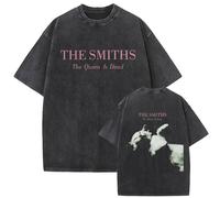 Groupe de Rock britannique The Smiths The Queen Is Dead chat drôle rétro lavé T-shirt Alternative années 1980 Indie Morrissey T-shirt unisexe FGT-Black-Z03721