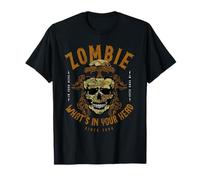 Groupe de Rock Zombie Skull Camo Skull Tree Roots T-Shirt