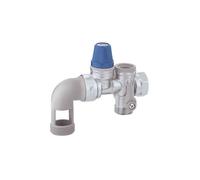 DIPRA - Groupe de Sécurité Coudé 20/27 - Pour Chauffe-Eau Électrique Horizontal - Anticalcaire - Siège Inox - Certifié NF