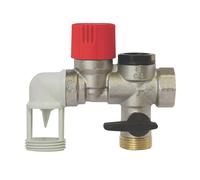 Groupe de sécurité horizontal en inox 3/4" Somatherm