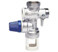 Groupe de sécurité vertical Thermador GSI15 chromé avec siège inox 1/2" pour chauffe-eau