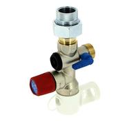 Groupe de sécurité WATTS laiton chromé NF-ACS droit-coudé siege inox-3-4