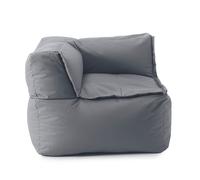 Lumaland Siège-Sac Lounge Modulaire | Fauteuil d'angle Gauche imperméable | Ensemble de sièges pour l'intérieur et l'extérieur | Sièges lavables pour Le Jardin et l'intérieur | 81x81x70 cm [Gris]