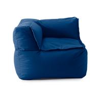 Lumaland Siège-Sac Lounge Modulaire | Fauteuil d'angle Gauche imperméable | Ensemble de sièges pour l'intérieur et l'extérieur | Sièges lavables pour Le Jardin et l'intérieur | 81x81x70cm [Bleu]