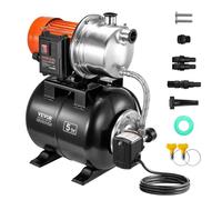 Groupe de Surpression-VEVOR-735 W-Pompe de Puits Peu Profonde avec Réservoir sous Pression 19 L, 3785 L/h-pour Pelouse, Jardin