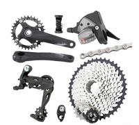 Groupe de VTT à 10 vitesses avec pédalier creux 32/34/36T, cassette 42T, dérailleur et dérailleur arrière pour vélo tout-terrain (plateau 32T)