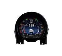 Groupe d'instruments numériques de voiture, écran de tableau de bord LCD 12.3 pouces, Compatible Pour Fiat 500 2007 - 2024, compteur de vitesse(Black)