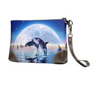 Groupe d'orques,Sacs à Main en Cuir PU pour Femmes, Pochette à Fermeture éclair, Portefeuille, Sac à Main avec dragonne