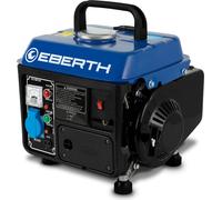 Groupe électrogène de secours EBERTH 750 watts Groupe électrogène avec moteur à essence 2 CV, 2 temps, refroidi par air, 1x 230V, 1x 12V, démarrage par câble, voltmètre