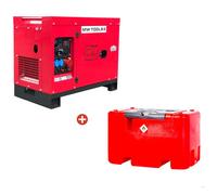Groupe électrogène diesel 10kW + station de ravitaillement 440L MW Tools DG100EPACK2