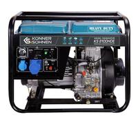 Groupe électrogène diesel KS 8100HDE d'une puissance max/nom: de 6500W/6000W, 1x16A, 1x32A (230V), régulateur de tension