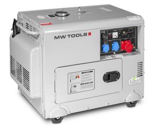 Groupe électrogène insonorisé diesel 6kW 3x400V+1x230V MW Tools DG65E
