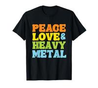 Groupe pour enfants Punk Rock Rétro Peace Love & Heavy Metal T-Shirt