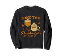 Groupe sanguin Citrouille Spice Funny Halloween Coffee Sweatshirt
