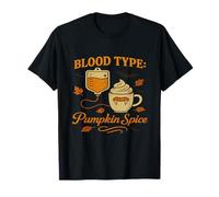 Groupe sanguin Citrouille Spice Funny Halloween Coffee T-Shirt
