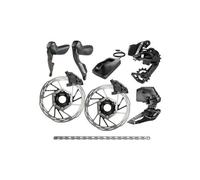 Sram Force E-tap Axs E1 2x Hidro Flat Mount Cl Groupset Argenté 36t Black