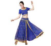 Grouptap Bollywood Lehenga Choli Indian Femmes Anarkali Saree Dames Mariage Partie Designer Blouse Danse Robe Bleu Costume Lengha (Bleu, 152-172 cm, 45-70 kg)
