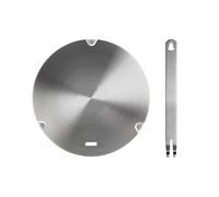 Grourarty Plaque adaptateur à induction en acier inoxydable de 25,9 cm, diffuseur de chaleur, poignée amovible, pour batterie de cuisine à café au lait, cafetière à moka, machine à expresso