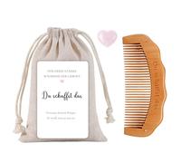 GROVBLE Ensemble de peigne de naissance - Peigne d'accouchement en bois avec carte et sac, aide naturelle pour l'accouchement, cadeau pour les femmes enceintes, cadeau de fête prénatale