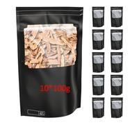 Grove Bags Lot de 10 sacs de rangement avec fenêtre de visualisation - Humidité contrôlée (58-62 %) - Réutilisables - Avec fermeture éclair - Inodore et protection UV - Sachets de protection des