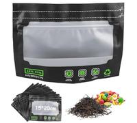 Grove Bags Terploc Lot de 15 sacs de rangement réutilisables et hermétiques avec humidité, sacs de rangement en nylon pour rosin et filtres 20 x 15 cm