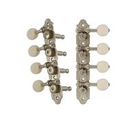 Grover 409NW Mandoline professionnelle standard « A » avec bouton blanc - Standard 4 + 4 - Nickel