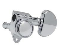 Grover 502C Roto-Grip Rotomatics de verrouillage avec bouton rond - Tête de machine de guitare simple, 1 pièce, côté basse (gauche) - Chrome