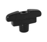 Grover GP109BC Lot de 6 boutons à 3 niveaux de taille standard Noir chromé